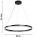 Φωτιστικό Κρεμαστό Φ80cm Στρογγυλό LED 36W 230V 3600lm CCT Dimmable 6095-ΑΒ-BL